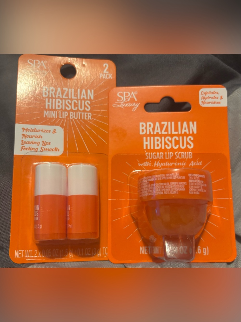 Brazilian Hibiscus Kids Lip Care Set in Orange